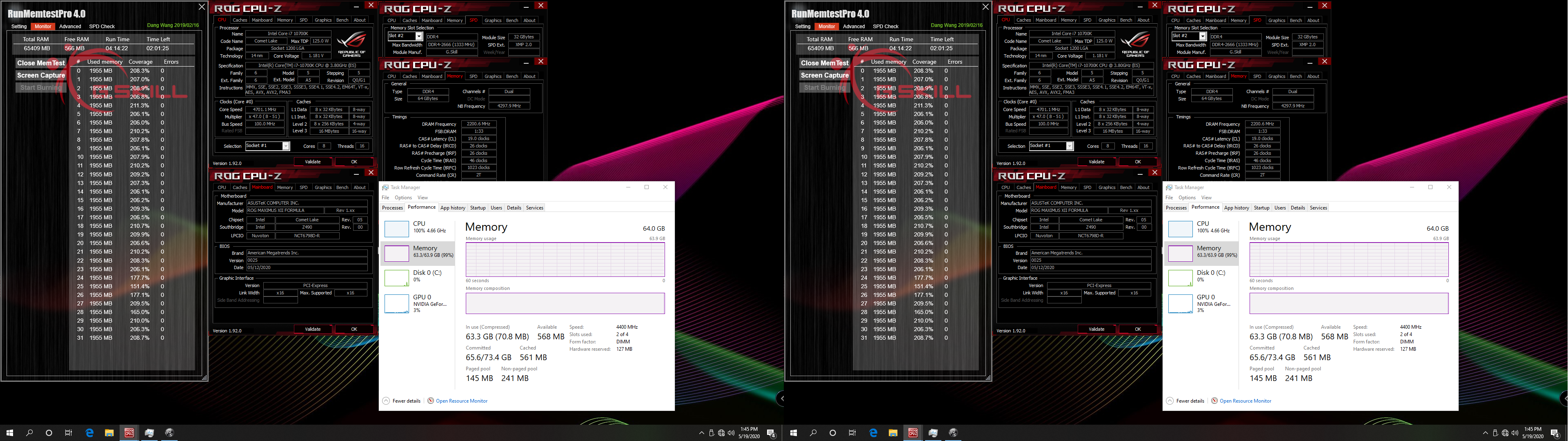 01 4400 c19 26 26 46 32gx2 G.SKILL เปิดตัวแรม DDR4 รุ่นใหม่ล่าสุดสำหรับซีพียู Intel 10th Gen เมนบอร์ด Z490 ในรุ่น TridenZ Royal DDR4 4400MHz ความจุ 8GB และ 16GB และรุ่น DDR4 4400 ความจุสูงถึง 32GB รุ่นใหม่ล่าสุด ที่สามารถโอเวอร์คล๊อกได้ไกลทะลุ DDR4 5000Mhz เลยทีเดียว!!