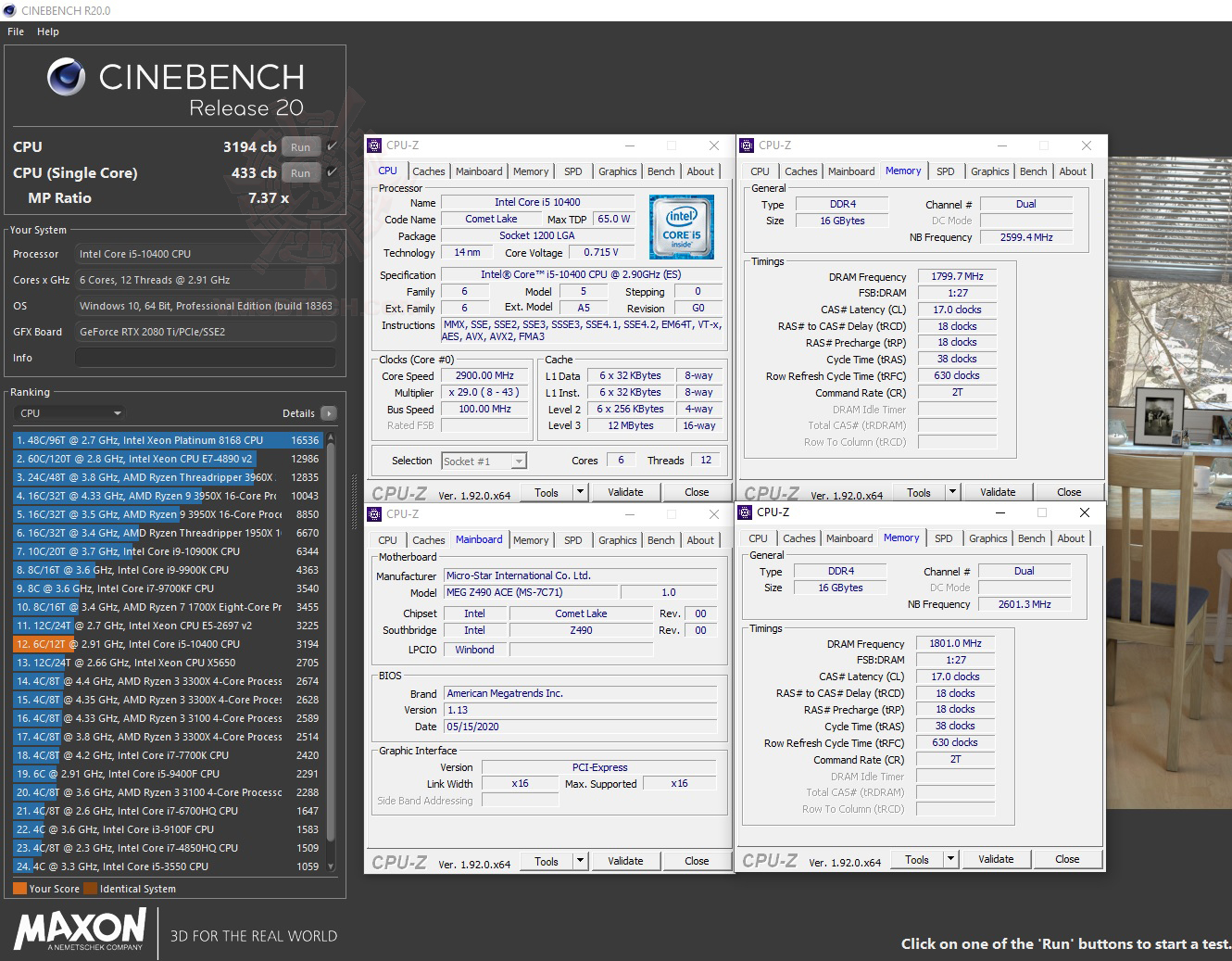 c20 INTEL CORE i5 10400 PROCESSOR REVIEW