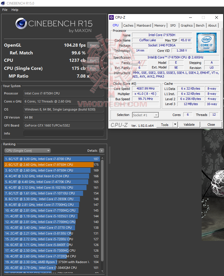 cbr15 ASUS ROG Strix Hero III G531GU with Intel Core i7 GEN 9th Review