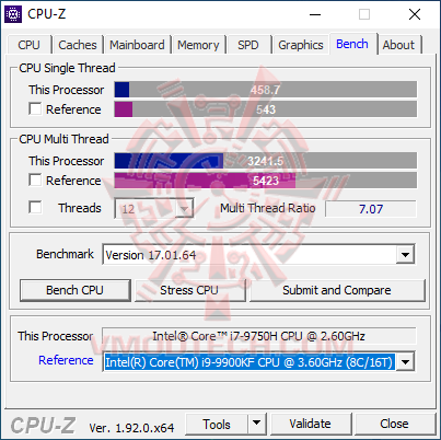 cpubench ASUS ROG Strix Hero III G531GU with Intel Core i7 GEN 9th Review