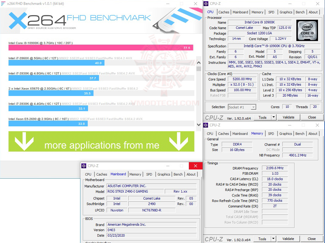 x264 2 ASUS ROG STRIX Z490 I GAMING REVIEW