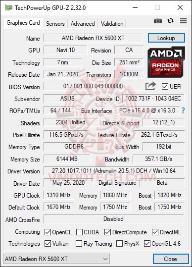 gpuoc ASUS ROG Strix Gaming Radeon RX 5600 XT Review 