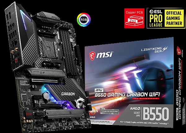 4 MSI เปิดตัวเมนบอร์ด MPG B550 รุ่นใหม่ล่าสุด 4รุ่น MPG B550 GAMING CARBON WIFI , MPG B550 GAMING EDGE WIFI , MPG B550I GAMING EDGE WIFI , MPG B550 GAMING PLUS พร้อมวางจำหน่ายเร็วๆนี้