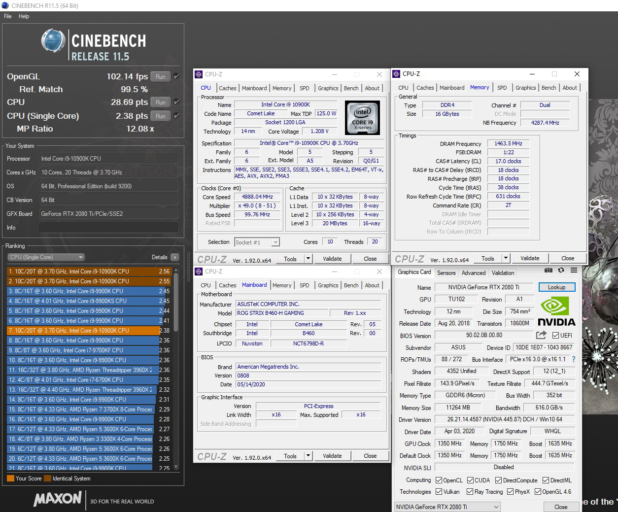 c11 ASUS ROG STRIX B460 H GAMING REVIEW