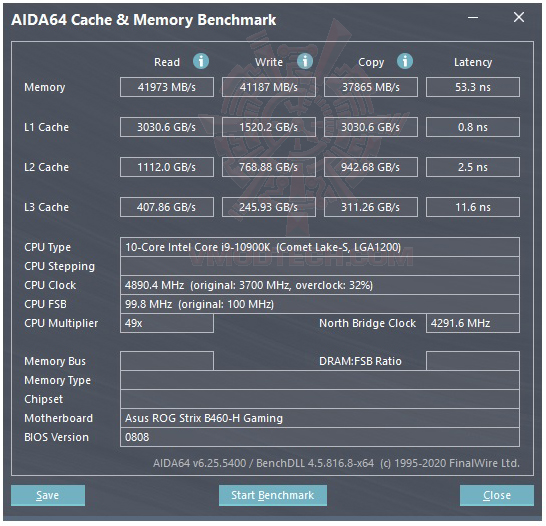 mem ASUS ROG STRIX B460 H GAMING REVIEW
