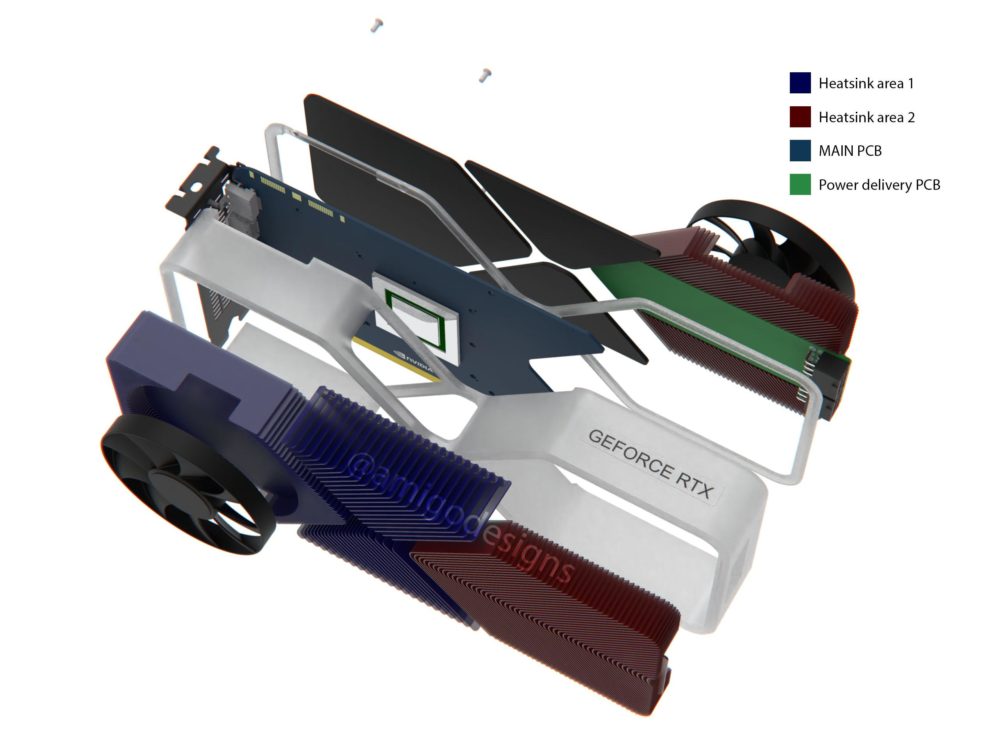nvidia-geforce-rtx-3080-cooler-exploded-1000x750 nvidia geforce rtx 3080 cooler exploded 1000x750 ลือ!! NVIDIA จะใช้เทคโนโลยี Traversal Coprocessor ที่มีชิป GPU หลักประมวลผลอยู่อีกด้านและชิปประมวลผลร่วมอีกสองชุดในฝั่งตรงข้ามของ PCB ในการ์ดจอ NVIDIA GeForce RTX 3090 รุ่นใหม่ล่าสุด
