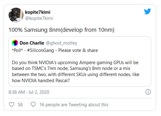 2020-07-04_9-01-24 2020 07 04 9 01 24 ลือ!! NVIDIA RTX 3090 RTX 3080 และ RTX 3070 สถาปัตย์ Ampere จะใช้เทคโนโลยีกระบวนการผลิตสถาปัตย์ขนาด 8nm จากทาง Samsung