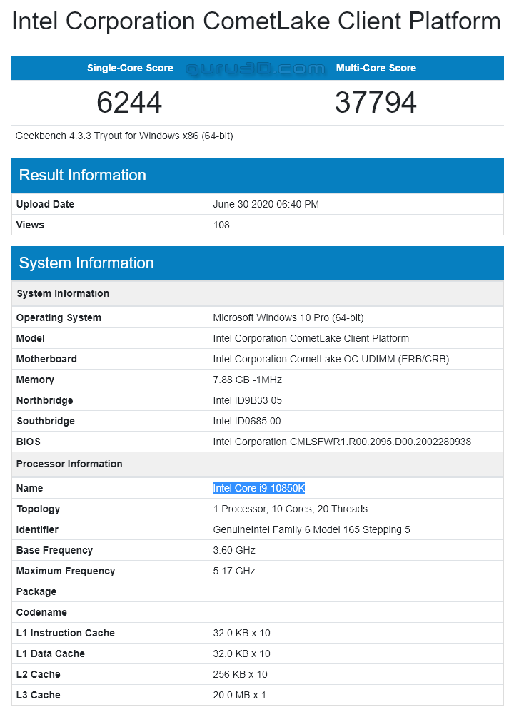 untitled 1 ลือ!! พบข้อมูลซีพียู Intel Core i9 10850K 10C/20T ความเร็วสูงสุด 5.2Ghz ที่คาดว่าเป็นซีพียูรุ่นใหม่จากทางอินเทล 