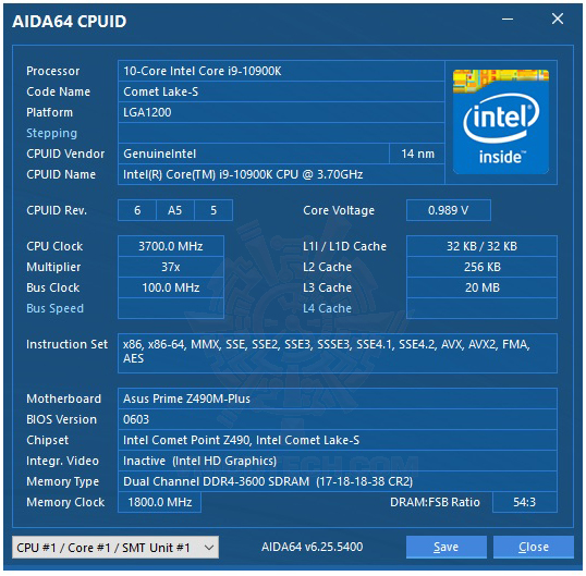 aida641 aida641 ASUS PRIME Z490M PLUS REVIEW