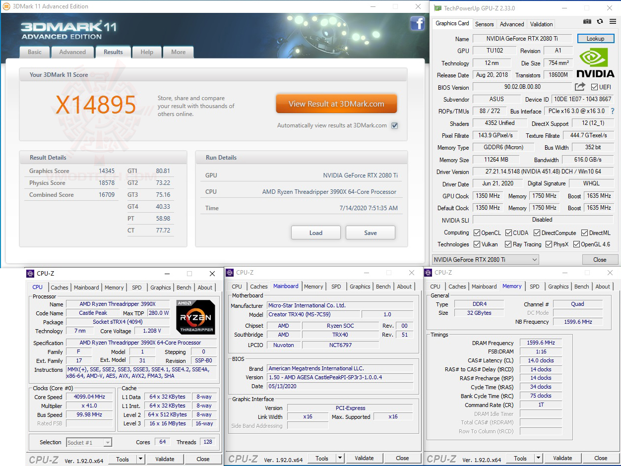11x AMD RYZEN THREADRIPPER 3990X PROCESSOR REVIEW