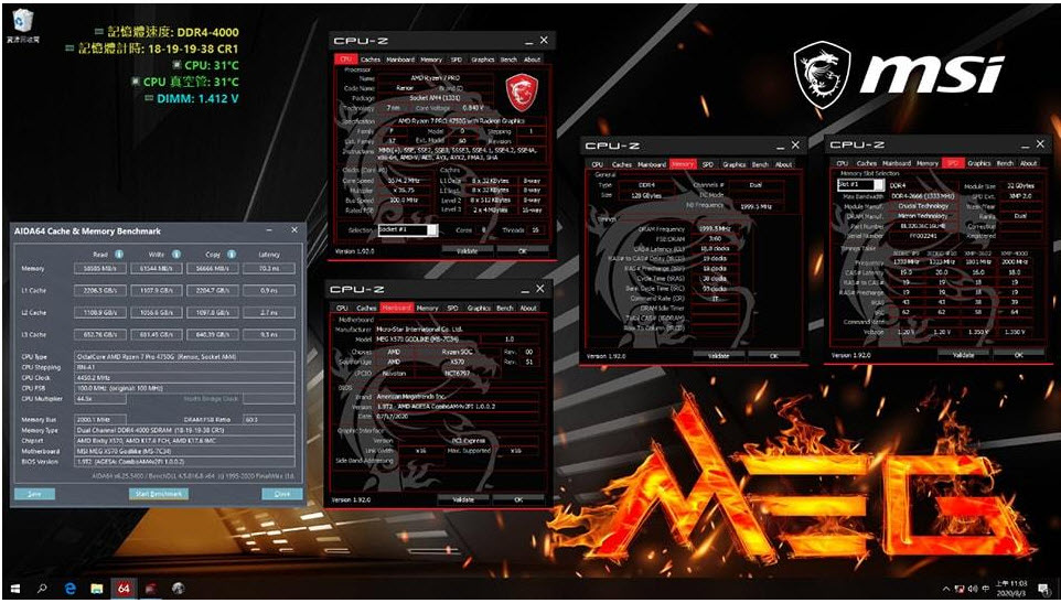 2020-07-23_10-09-26 2020 07 23 10 09 26 MSI โชว์โหดโอเวอร์คล๊อกซีพียู Ryzen 7 PRO 4750G ทะลุความเร็ว 5.8Ghz ด้วย Ln2 และโอเวอร์คล๊อกบัสแรมทะลุ 6118Mhz กันเลยทีเดียว!!!