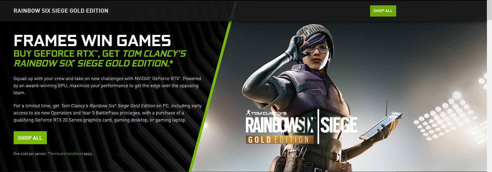 2020 07 31 13 46 06 NVIDIA จัดโปรโมชั่นพิเศษเมื่อซื้อการ์ดจอ NVIDIA GeForce RTX ทุกรุ่นรับเกมส์ Tom Clancy’s Rainbow Six Siege Gold Edition ไปเล่นฟรีๆ