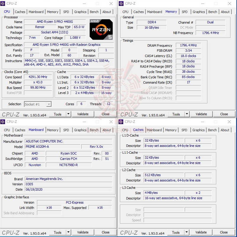 cpuid cpuid ASUS PRIME A520M A/CSM REVIEW