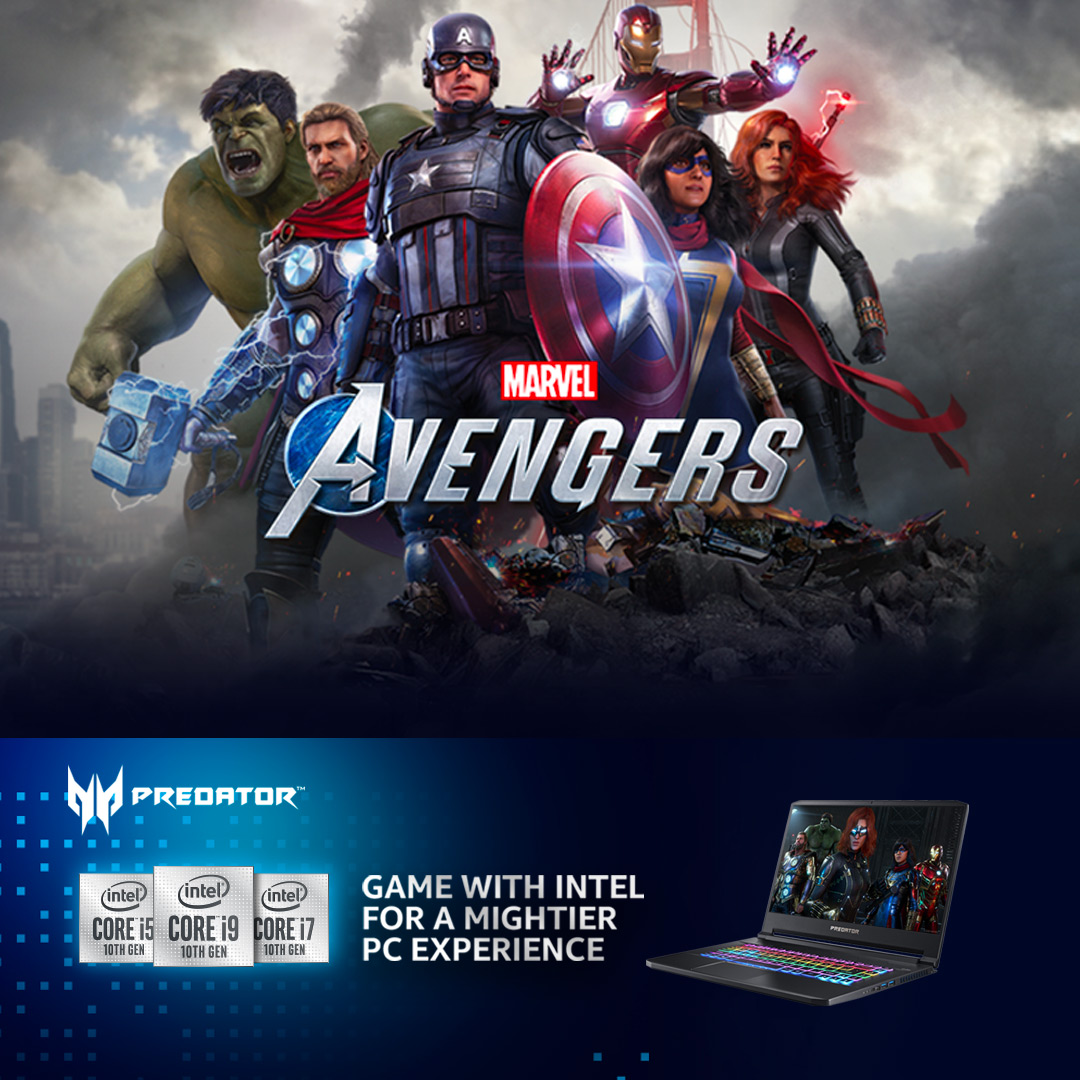 4 banner social facebook ig 1080x1080 Predator x Intel แจกเกม Marvel’s Avenger และ Item Skin สุดเท่ รวมมูลค่ากว่า 2,600 บาท เฉพาะ 500 ท่านแรกเท่านั้น !!