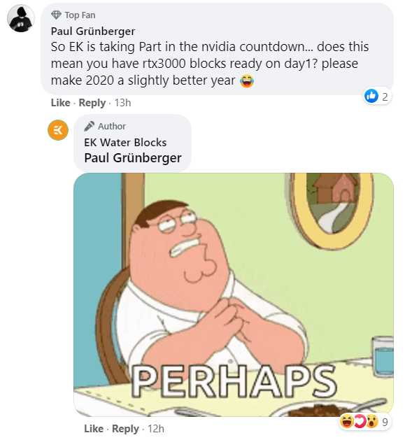 ekwb-geforce-rtx-30 ekwb geforce rtx 30 EK เผยเตรียมพร้อมเปิดตัวบล๊อกน้ำ Water Blocks รุ่นใหม่ที่คาดว่ารองรับการ์ดจอ Nvidia GeForce RTX 30ซีรี่ย์ที่กำลังจะเปิดตัวเร็วๆนี้