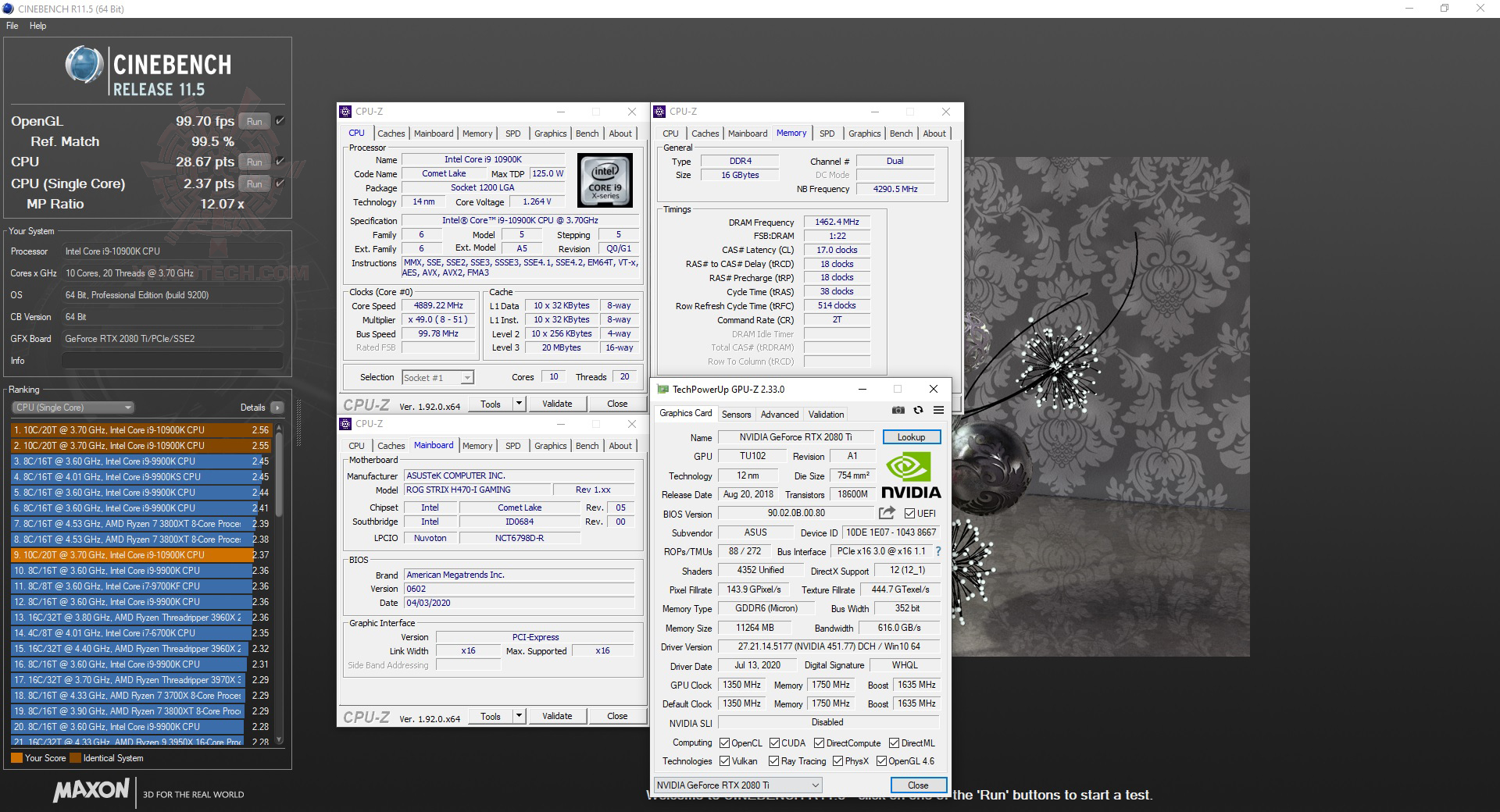c11 ASUS ROG STRIX H470 I GAMING REVIEW
