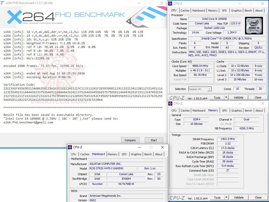x264 1 ASUS ROG STRIX H470 I GAMING REVIEW