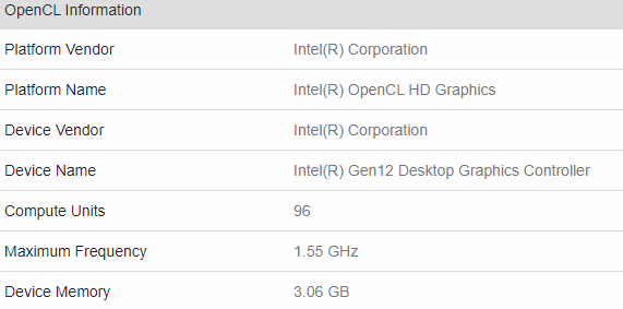 intel iris xe graphics พบข้อมูลการ์ดจอ Intel Iris Xe ความเร็ว 1.65 GHz GPU clock ที่ใช้งานอยู่ภายในซีพียู Intel Tiger Lake ที่คาดว่าจะเปิดตัวในเร็วๆนี้