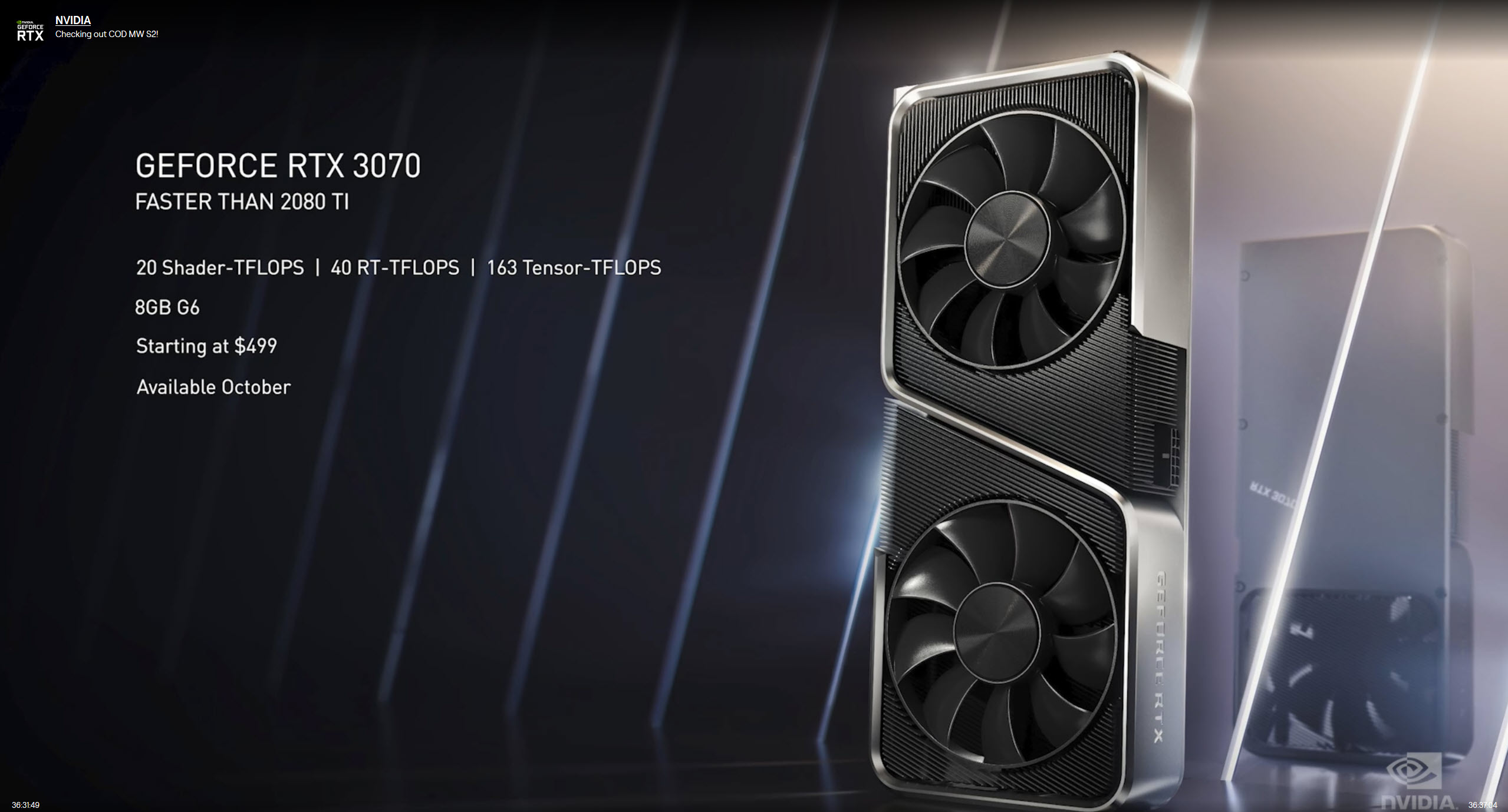 2020 09 01 23 46 06 Nvidia ประกาศเปิดตัวการ์ดจอ Nvidia GeForce RTX 30ซีรี่ย์รุ่นใหม่ล่าสุดสถาปัตย์ Ampere อย่างเป็นทางการ 