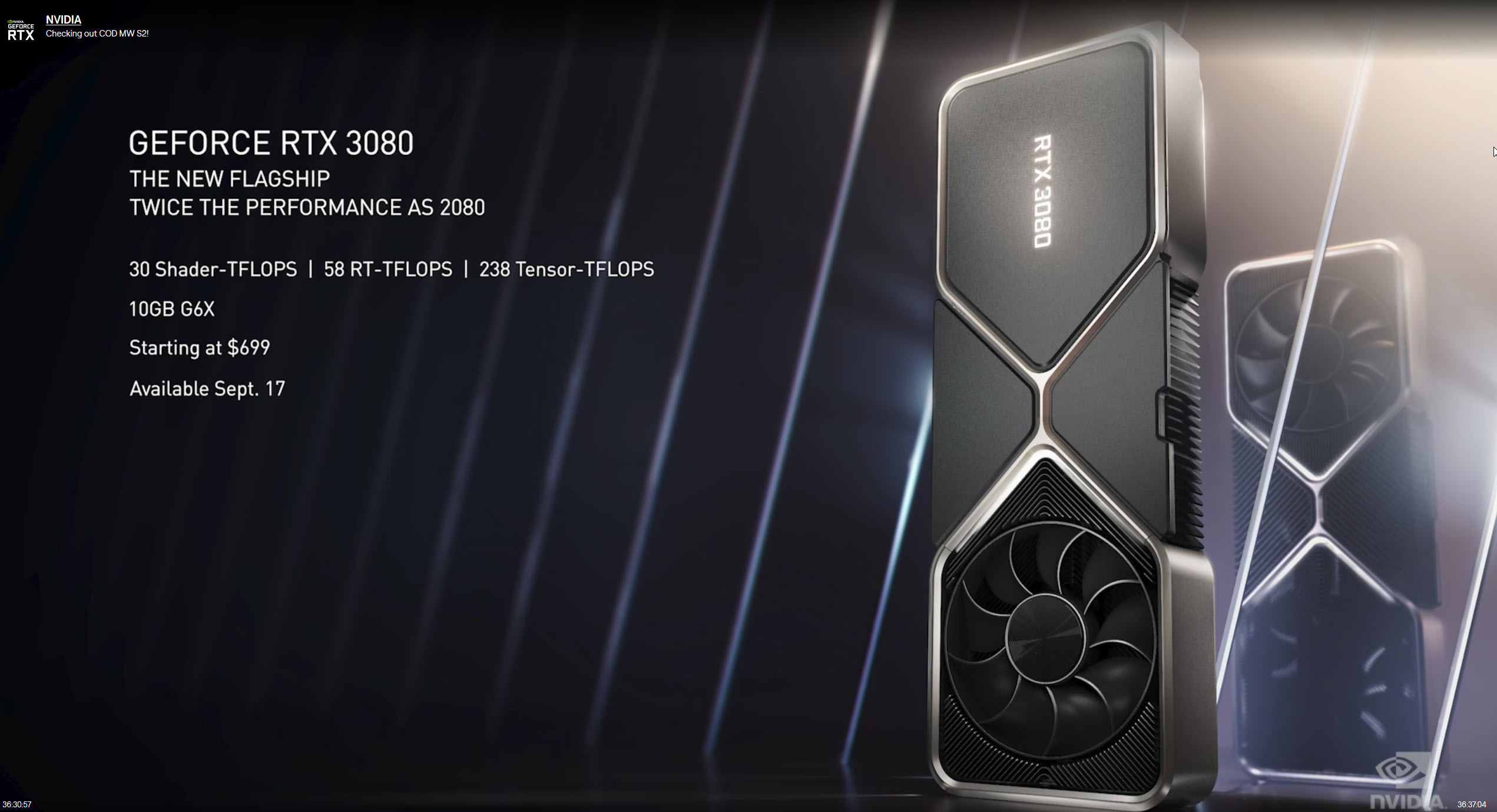 2020 09 01 23 50 24 Nvidia ประกาศเปิดตัวการ์ดจอ Nvidia GeForce RTX 30ซีรี่ย์รุ่นใหม่ล่าสุดสถาปัตย์ Ampere อย่างเป็นทางการ 