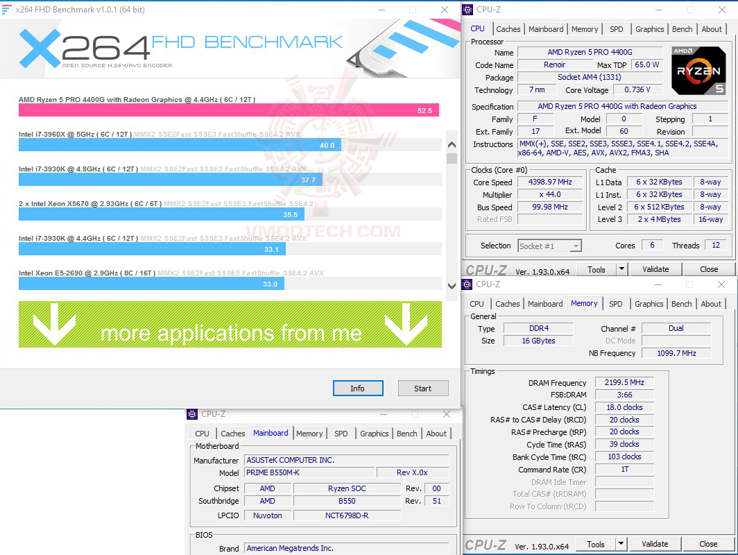 x264 ASUS PRIME B550M K REVIEW