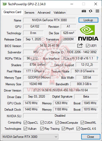gpuoc gpuoc MSI GeForce RTX 3080 Gaming X Trio 10G Review