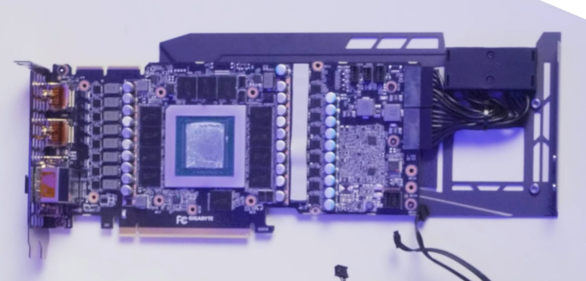 gigabyte rtx 3090 eagle oc pcb front 1200x575 เผยภาพการ์ดจอ Nvidia GeForce RTX 3090 รุ่น Custom หรือการ์ดแบรนด์ทั่วไปมีชิปแรม GDDR6X ขนาดความจุ 24GB ทั้งสองฝั่ง PCB หน้าและหลัง