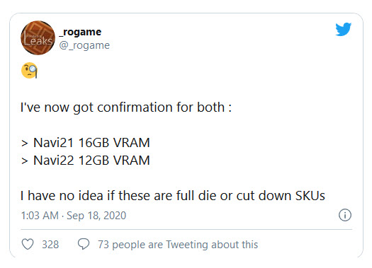 2020 09 22 10 18 32 ลือ!! การ์ดจอ AMD Radeon RX 6900 XT และ Radeon RX 6800 XT รุ่นใหม่ล่าสุดมีความจุแรม 16GB และ 12GB 