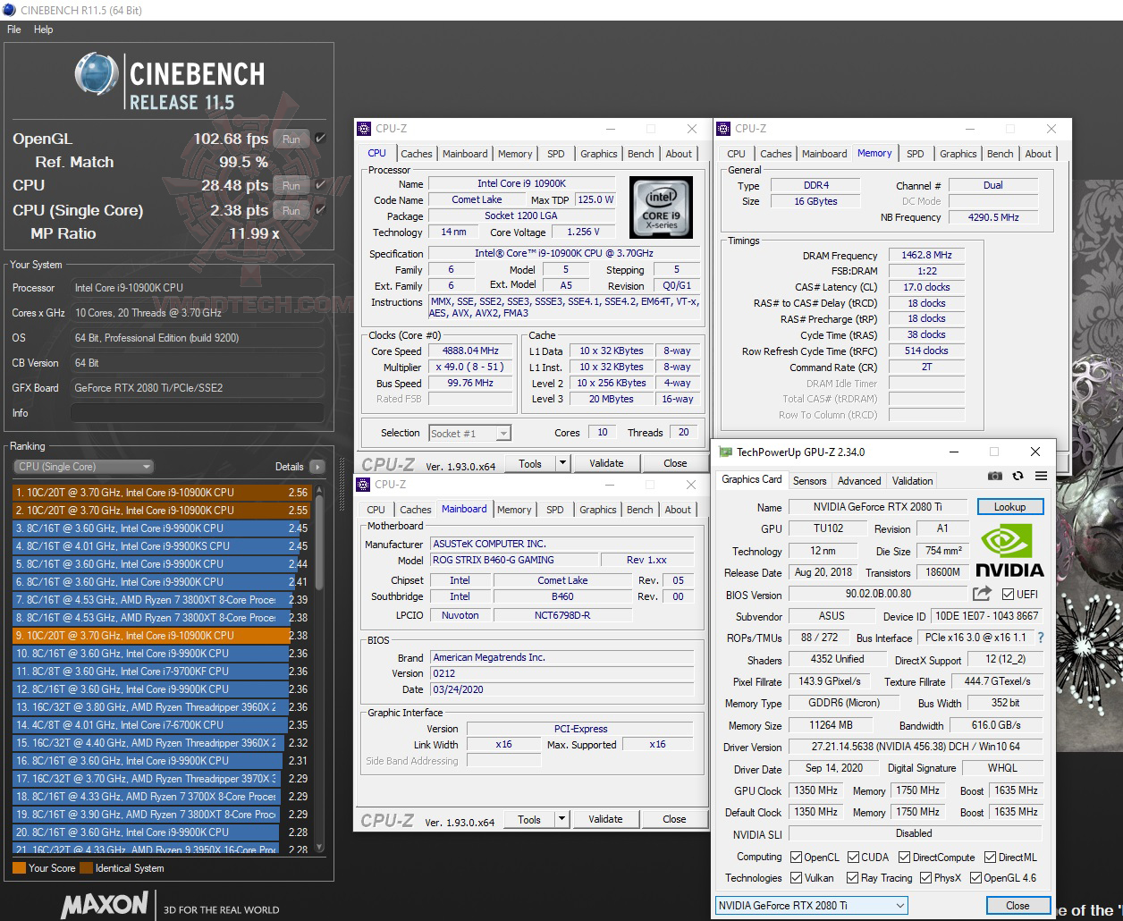 c11 ASUS ROG STRIX B460 G GAMING REVIEW