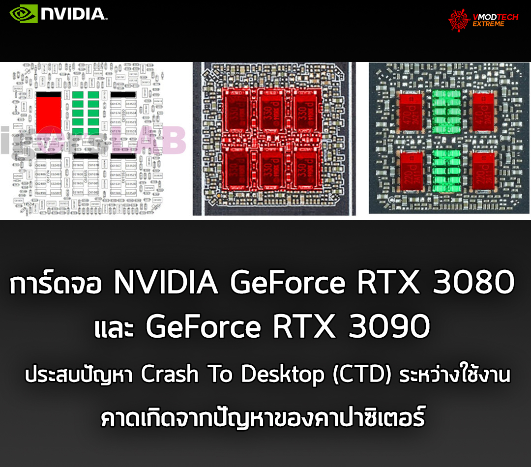 nvidia geforce rtx 3080 rtx 3090 crash to desktop การ์ดจอ NVIDIA GeForce RTX 3080 และ RTX 3090 ประสบปัญหา Crash To Desktop (CTD) ระหว่างใช้งาน 