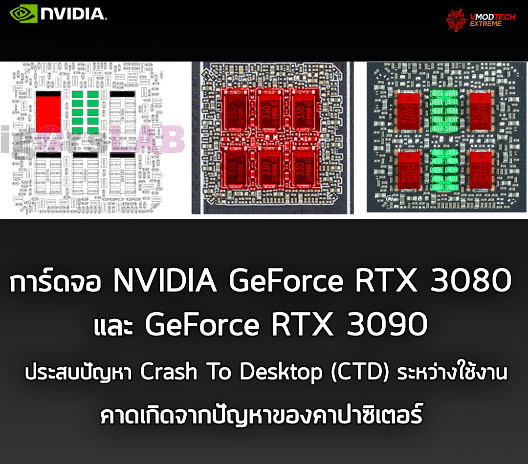 nvidia geforce rtx 3080 rtx 3090 crash to desktop การ์ดจอ NVIDIA GeForce RTX 3080 และ RTX 3090 ประสบปัญหา Crash To Desktop (CTD) ระหว่างใช้งาน 