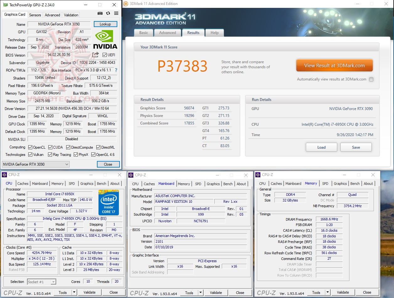 11p GIGABYTE GeForce RTX 3090 GAMING OC 24G Review