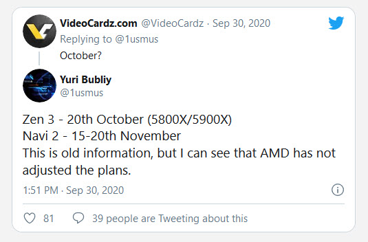 2020 10 01 9 35 59 ลือ!! AMD เตรียมเปิดตัวซีพียู AMD Ryzen 9 5900X และ Ryzen 7 5800X ในวันที่ 20 ตุลาคมที่จะถึงนี้ 