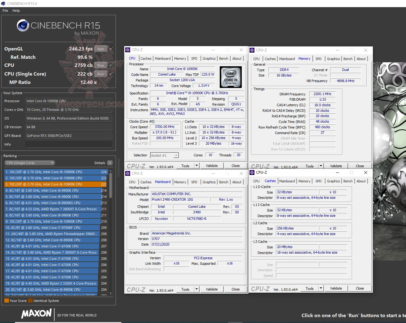 c15 ASUS ProArt Z490 CREATOR 10G REVIEW
