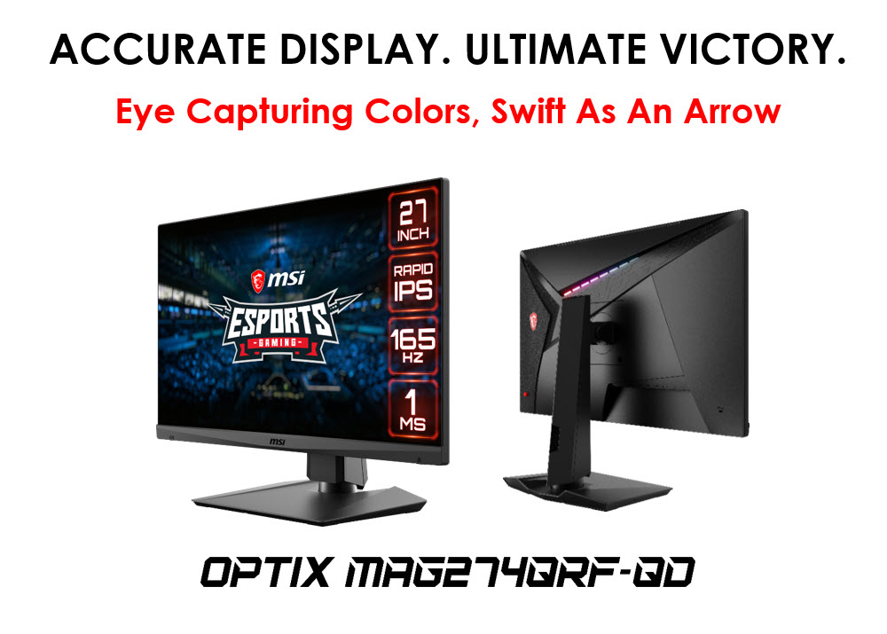 2020 10 17 9 14 20 MSI เปิดตัวเกมมิ่งมอนิเตอร์รุ่นใหม่ MSI Optix MAG274QRF QD ที่ใช้เทคโนโลยีพาเนลแบบใหม่ Rapid IPS ที่มี response time เร็วขึ้นถึง 4เท่า เมื่อเทียบกับพาเนล IPS ปกติ 