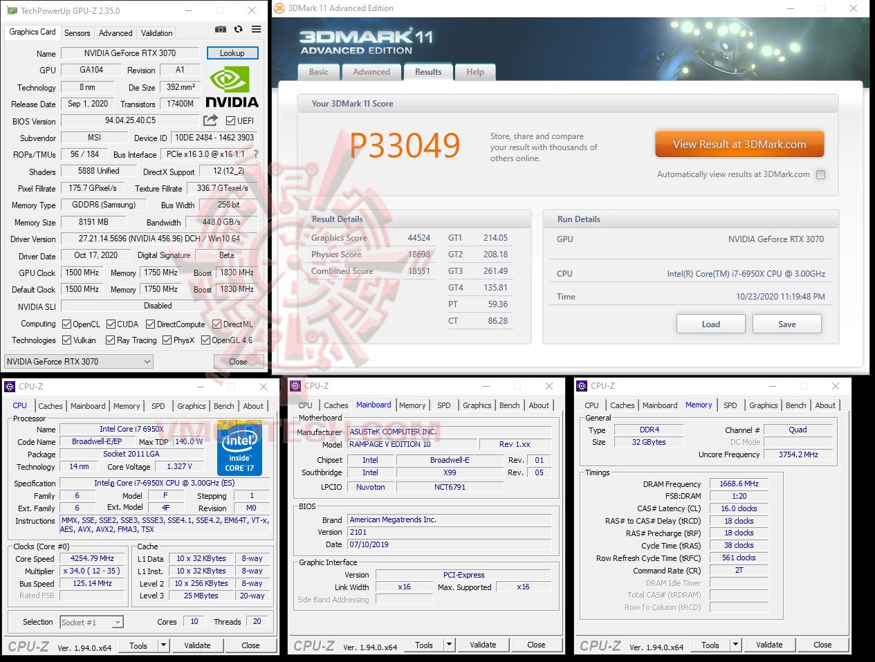 11p MSI GeForce RTX™ 3070 GAMING X TRIO 8G Review