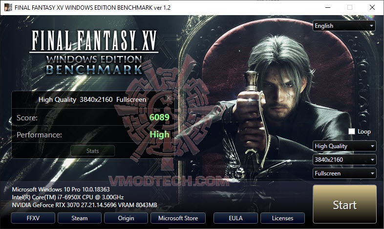 ff 4k MSI GeForce RTX™ 3070 GAMING X TRIO 8G Review