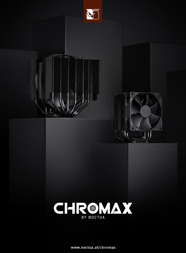 noctua chromax cpu coolers 202010 Noctua เปิดตัวฮีตซิงค์ Noctua NH D15S และ NH U9S ดีไซน์สีดำดุดันสวยงาม