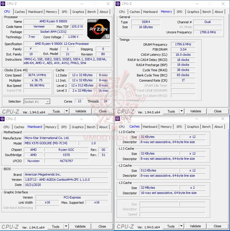 cpuid AMD RYZEN 9 5900X PROCESSOR REVIEW