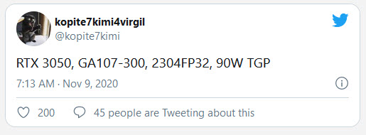 2020-11-11_10-22-26 2020 11 11 10 22 26 ลือ!! NVIDIA GeForce RTX 3050 มีจำนวนคอร์ 2304 CUDA cores