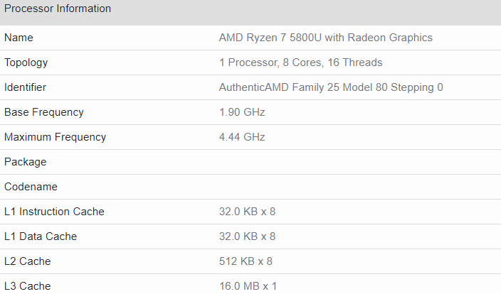 amd ryzen 7 5800u geekbench หลุดพบข้อมูลซีพียู AMD Ryzen 7 5800U ในสถาปัตย์ Zen3 รหัส “Cezanne” รุ่นใหม่ล่าสุดที่ใช้งานในแล็ปท็อป