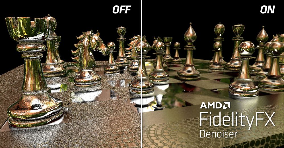 amd fidelityfx denoiser on off AMD เปิดเผยเทคโนโลยีใหม่ “Hangar 21” สาธิตเทคโนโลยีด้านการแสดงผลในอนาคตที่ขับเคลื่อนประสิทธิภาพด้วยสถาปัตยกรรม AMD RDNA2