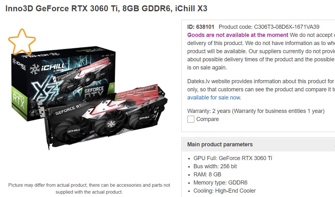 dateks rtx3060ti3 หลุดราคาการ์ดจอ NVIDIA GeForce RTX 3060 Ti ในฝั่งยุโรป