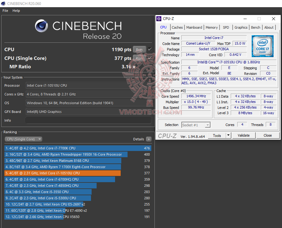 cinebench ASUS Mini PC PN62 Review