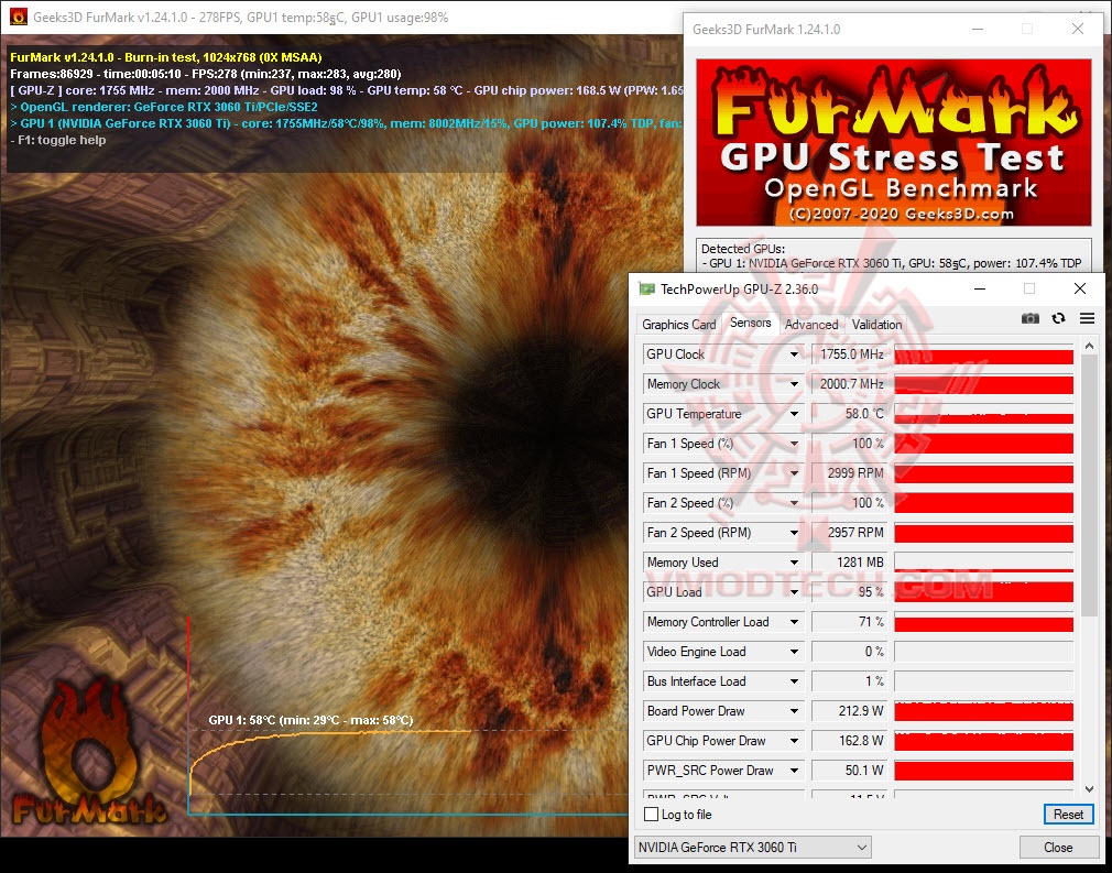 furoc ASUS Dual GeForce RTX 3060 Ti OC Edition Review