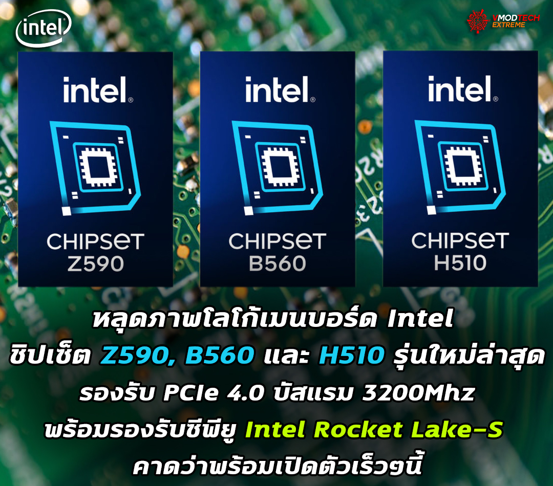 intel-z590-b560-and-h510-chipset intel z590 b560 and h510 chipset หลุดภาพโลโก้เมนบอร์ด Intel ชิปเซ็ต Z590, B560 และ H510 รุ่นใหม่ล่าสุดที่คาดว่าพร้อมเปิดตัวเร็วๆนี้