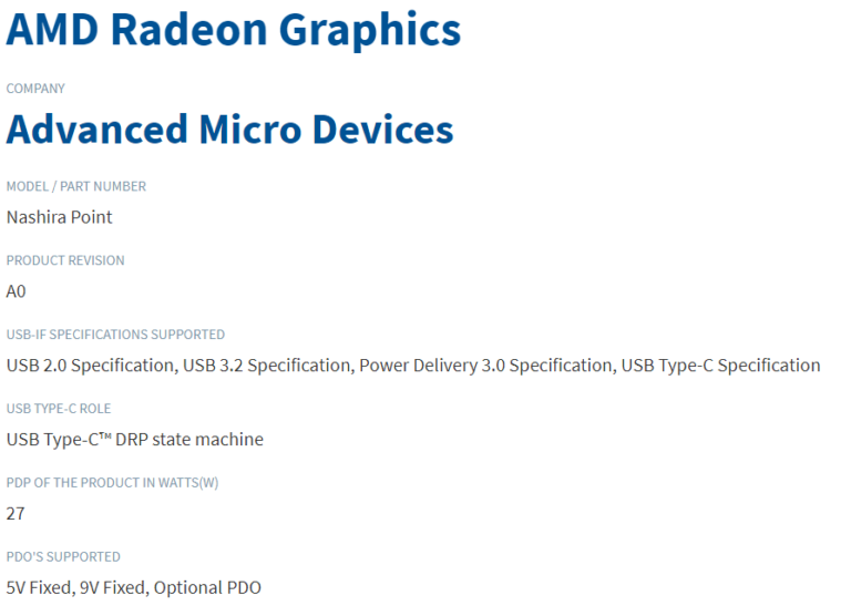 amd radeon graphics nashira point 768x547 พบข้อมูลการ์ดจอปริศนา AMD Radeon Graphics (Navi 21) ในรหัสรุ่น XTXH และ Nashira 