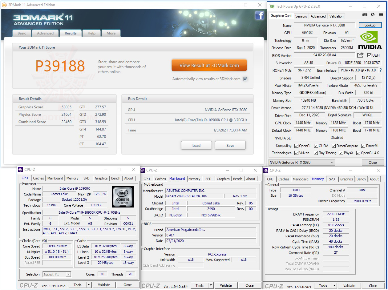 11 ASUS GeForce RTX 3080 10GB EKWB Review