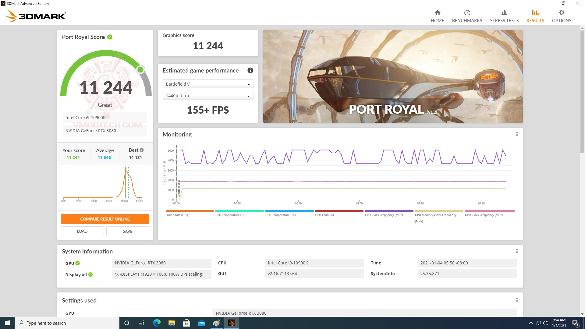 port ASUS GeForce RTX 3080 10GB EKWB Review