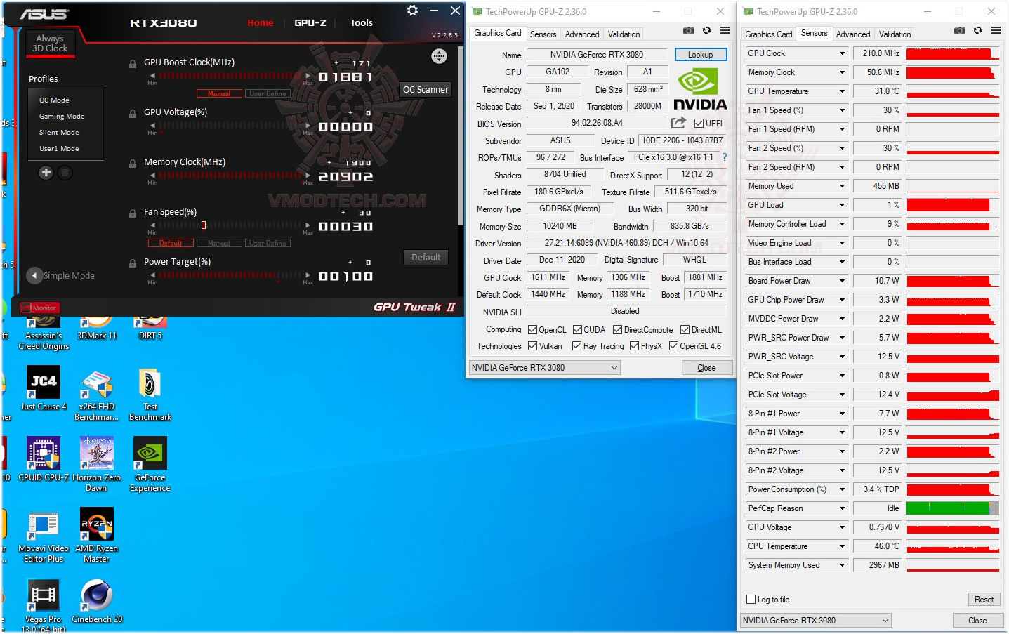 untitled 1 ASUS GeForce RTX 3080 10GB EKWB Review